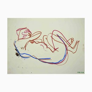 Leo Guide, Nude, Zeichnung, 1970er