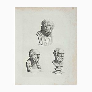 Thomas Holloway, Ancient Busts, Etching, 1810