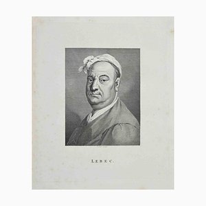 Thomas Holloway, Portrait of Lebec, Etching, 1810