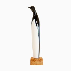 Mid-Century Kunstglas Pinguin von Vicke Lindstrand für Kosta Glasbruk, Schweden, 1950er