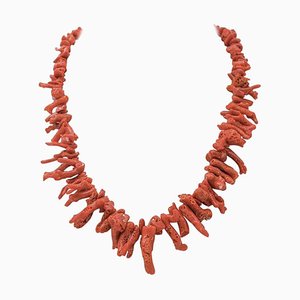 Italian Coral Branch Necklace
