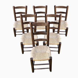 Sedie in stile Charlotte Perriand, 1950, set di 6