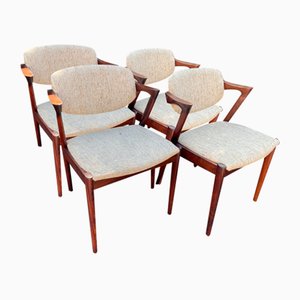 Rosewood Model 42 Dining Chairs by Kai Kristiansen, Set of 4
