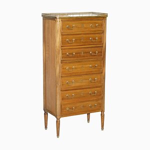 19th Century French Marble Topped Chest of Drawers