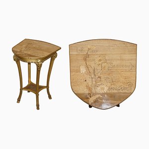 Wooden Un Peu Beaucoup Passionnément Table by Emile Galle
