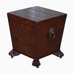 Enfriador de vino Regency de madera dura con patas de león, década de 1810