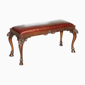 French Renaissance Revival Carved Bench or Stool with Ram's Head, 19th Century
