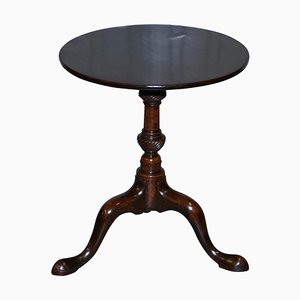 Late Georgian or Early Victorian Hardwood Tripod Table in Solid Mahogany