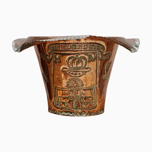 King Henry IV Coat of Arms or Armorial Crest Ice Bucket in Copper