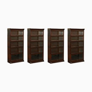 Grand Rapids Bookcase & Chair, 1880s, Set of 4