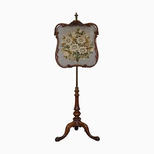 Höhenverstellbarer Kaminschirm aus Nussholz von Gillows of Lancaster, 1850er