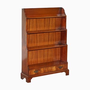 Flamed Hardwood Waterfall Bookcase in the Style of Gillows by Charles Barr
