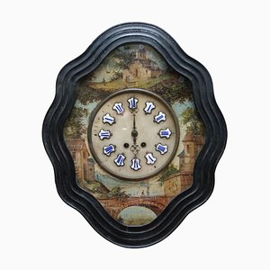 Reloj de péndulo de ojo de vaca francés Napoleón III