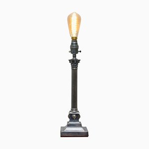 Lámpara de mesa vintage plateada
