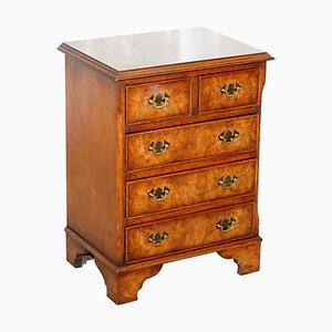 Small Burr Elm Chest of Drawers or Nightstand