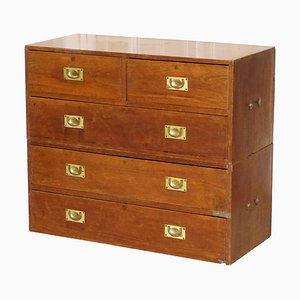 Hardwood Military Campaign Chest of Drawers from 93st High Lainton, 1880
