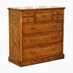 Large Solid Light Walnut Chest of Drawers from Maple & Co.