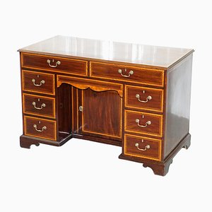 Victorian Satinwood and Walnut Partner Desk from Edward & Roberts, 1880s
