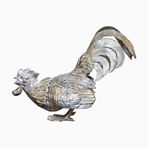 Solid Sterling Silver Rooster Cockerel by Edward Barnard