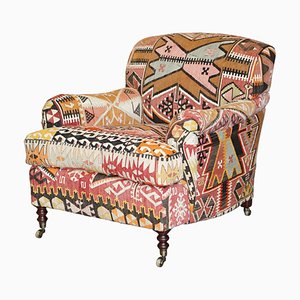 Large Signature Scroll Armchair by George Smith