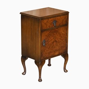 Burr Walnut Bedside or Side End Wine Table from Maple & Co