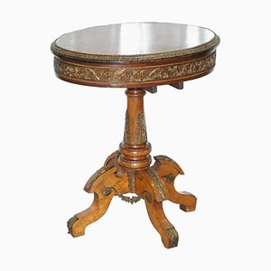 French Marquetry Inlaid Side Table