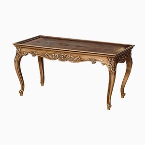 French Regency Style Table in Golden Walnut