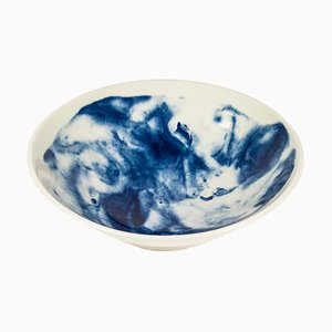 Bol de Service Moyen Storm Indigo par Faye Toogood
