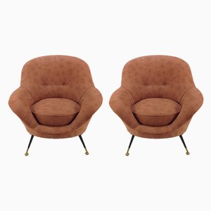 Set of Mid-Century Italian Armchairs, 1950s
