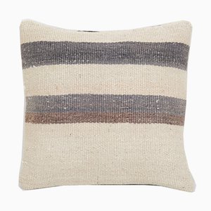 Housse de Coussin Kilim Carrée à Rayures avec Décor Anatolien Rustique de Cupioli Luxury Living, milieu du 20ème siècle