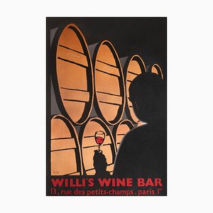 Affiche Willi's Wine Bar par Alberto Bali, 1999