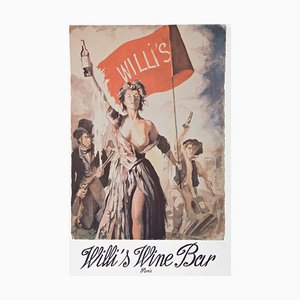 Affiche Willi's Wine Bar par Anthony Palliser, 1990