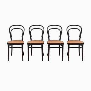 No. 214 Chairs by Michael Thonet for Thonet, 1980s, Set of 4