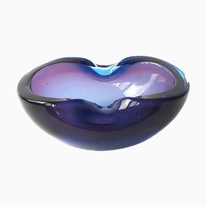 Mid-Century Sommerso Murano Glass Bowl or Ashtray by Alfredo Barbini, 1960s