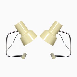 Lámparas de mesa blancas de Josef Hurka para Napako, años 60. Juego de 2
