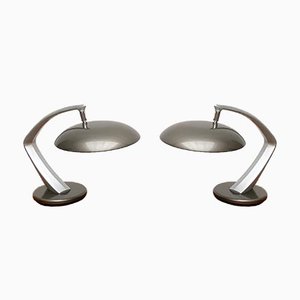 Lampes de Bureau Boomerang Space Age par Luis Pérez de la Oliva pour Fase, Set de 2