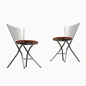 Set of Postmodern Folding Chairs by Rutger Andersson