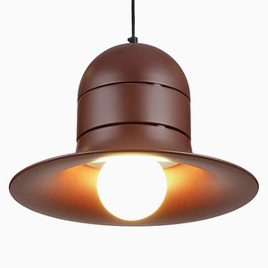Lampada a sospensione Mid-Century marrone, anni '70