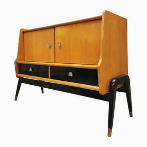 Vintage Scandinavian 2-Tone Sideboard Cabinet