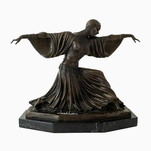 Art Deco Bronze Ballerina Skulptur von Chiparus