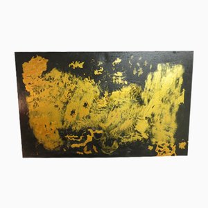 Abstract Painting.Gold on Black