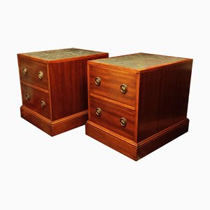 Art Deco Mahogany Cabinets, 1930s, Set of 2