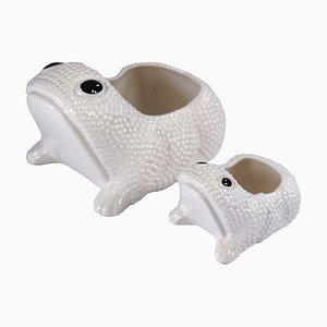 Frog Planters by Jean Roger, Set of 2