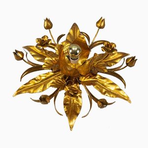Gilt Metal Flower Shaped Flush Mount