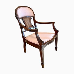 Antique Edwardian Mahogany Inlaid Armchair