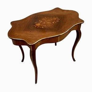 Antique French Louis XV Marquetry Inlaid Center Table