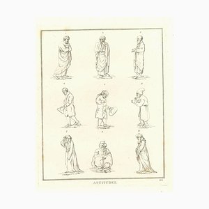 Thomas Holloway, Attitudes, Gravure à l'Eau-Forte, 1810