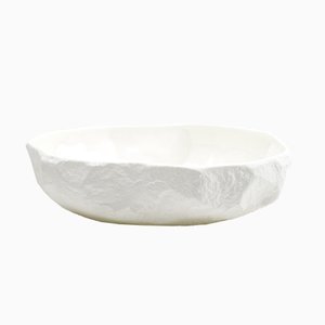 Large Flat Fine Bone Bowl from the Crockery Series by Max Lamb for 1882 Ltd