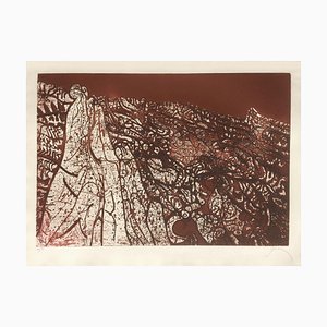 Alpilles Marron Rouge, Mario Prassinos, Gravure à l'Eau-Forte