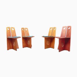 Swedish Pine Dining Chairs by Gilbert Marklund for Furusnickarn Ab, 1970s, Set of 4